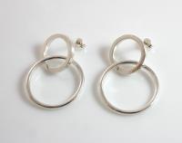 Double Loop Stud Earrings